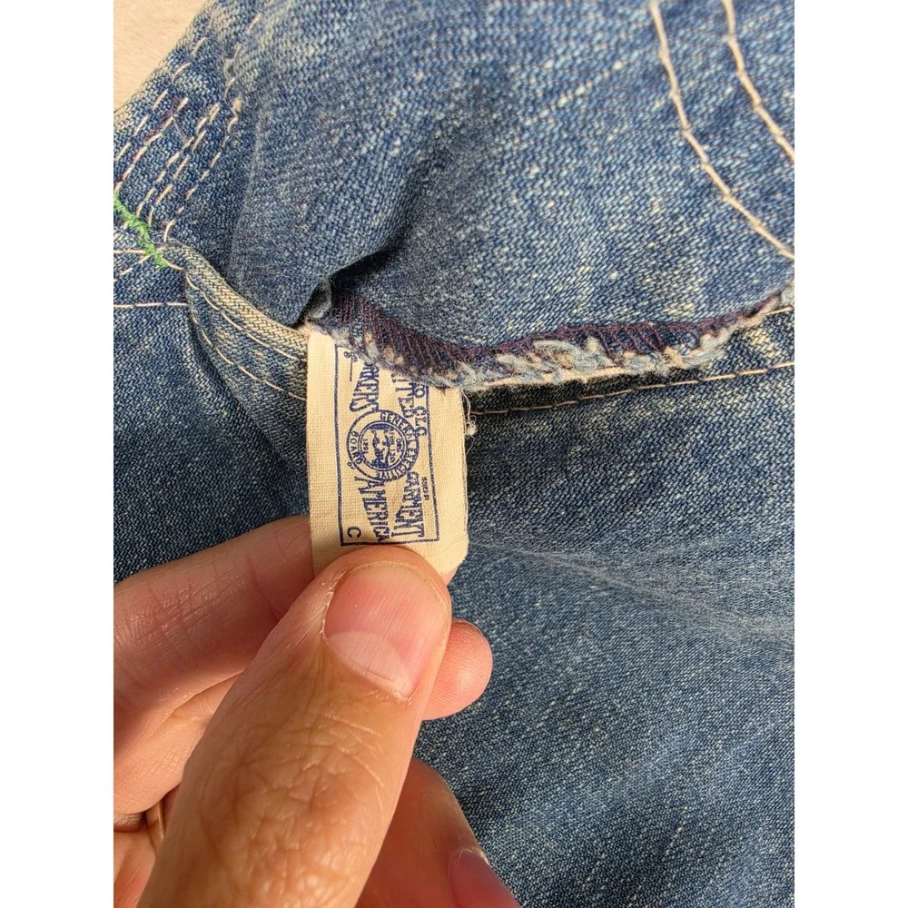 Vintage OshKosh B'gosh Bib Overalls Men 34x28 Blue Vestbak Denim USA Union Made